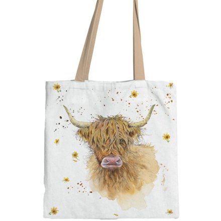 Jan Pashley Highland Coo Reusable Tote Bag, 39.5cm