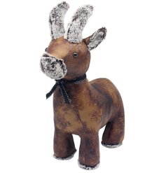 Faux Leather Goat Doorstop