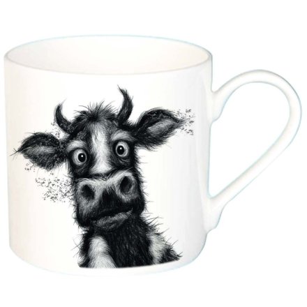 Matilda Cow Fine Bone China Mug, 8.5cm