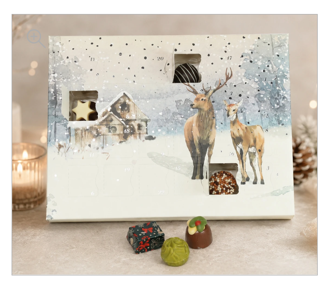 Stag and Deer Luxury Chocolate Advent Calendar for Adults