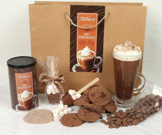 Luxury Hot Chocolate Gift Bag - Biscuits and Hot Chocolate, Perfect!