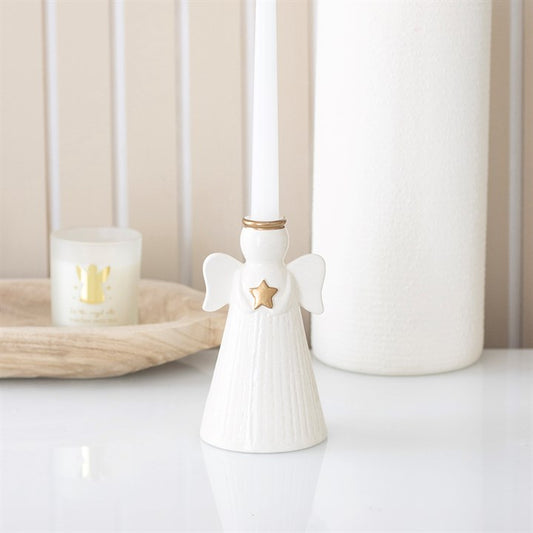 Star Angel Taper Candle Holder