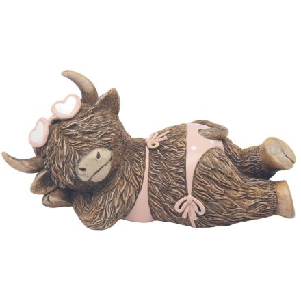 Highland Cow Beachtime, 15cm