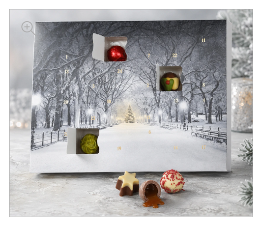 Luxury Winter Scene Advent Filled with 24 of the Finest Chocolates