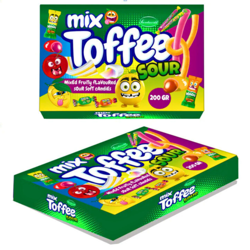Sweetworld Mixed Sour Toffee Box 200g