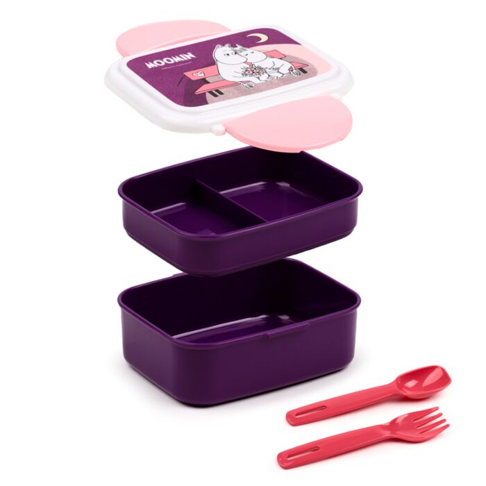 Bento Clip Lock Lunch Box with Cutlery - Moomin