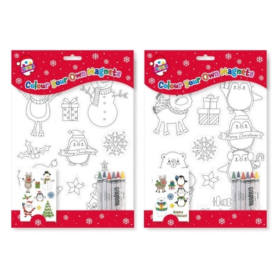 Christmas Activity Colour Your Own Magnets