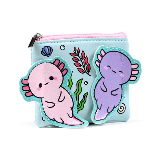 Shaped Change Purse - Adoramals Maddie the Axolotl
