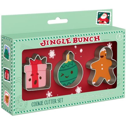 Jingle Bunch Christmas Cookie Cutter Set, 7cm