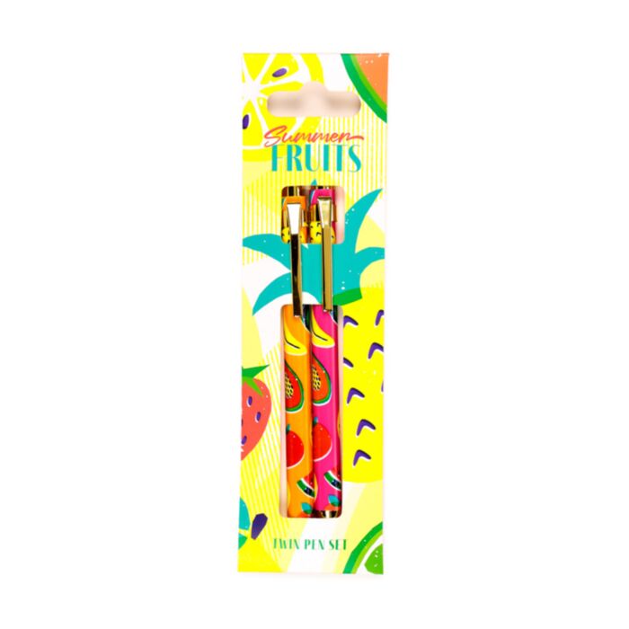 Summer Fruits Twin Pen Set
