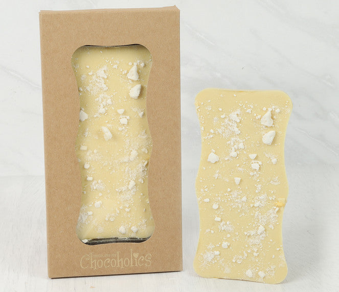 Lemon Meringue Stuffed White Chocolate Slab