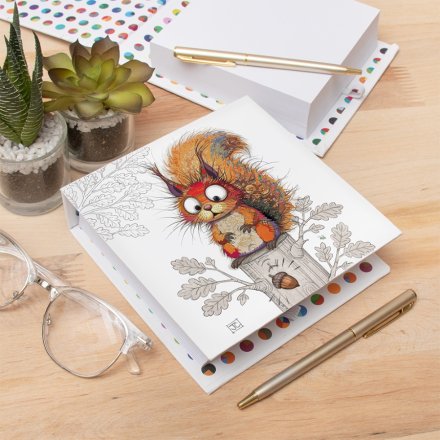 Sarah Squirrel Memo Pad, 14cm