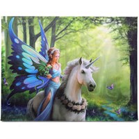 25x19cm Realm Of Enchantment Canvas Plaque by Anne Stokes - LAST CHANCE