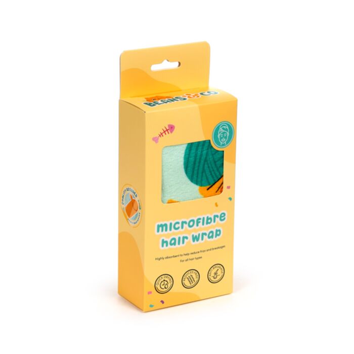 Beans & Co Cats Microfibre Hair Wrap Towel