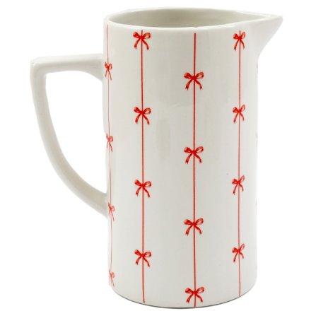 Xmas Bow Vase, 17cm