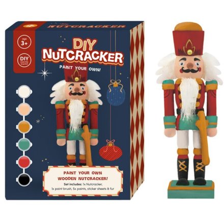 DIY Christmas Nutcracker Paint-Your-Own Tree Deco, 18.5cm
