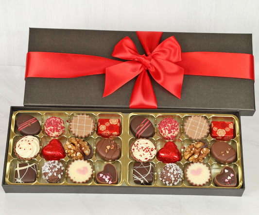 Black Valentines 24 Chocolate Gift Box. Perfect for the Man in your life.